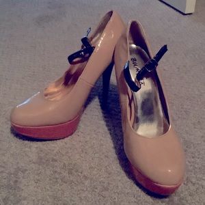 Bumber Nude and Hot Pink heels! Size 7.5